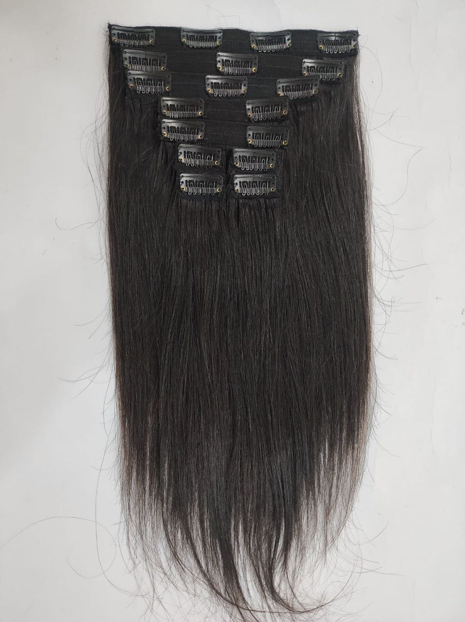 9 Piece Clip-In Extensions - Natural Straight