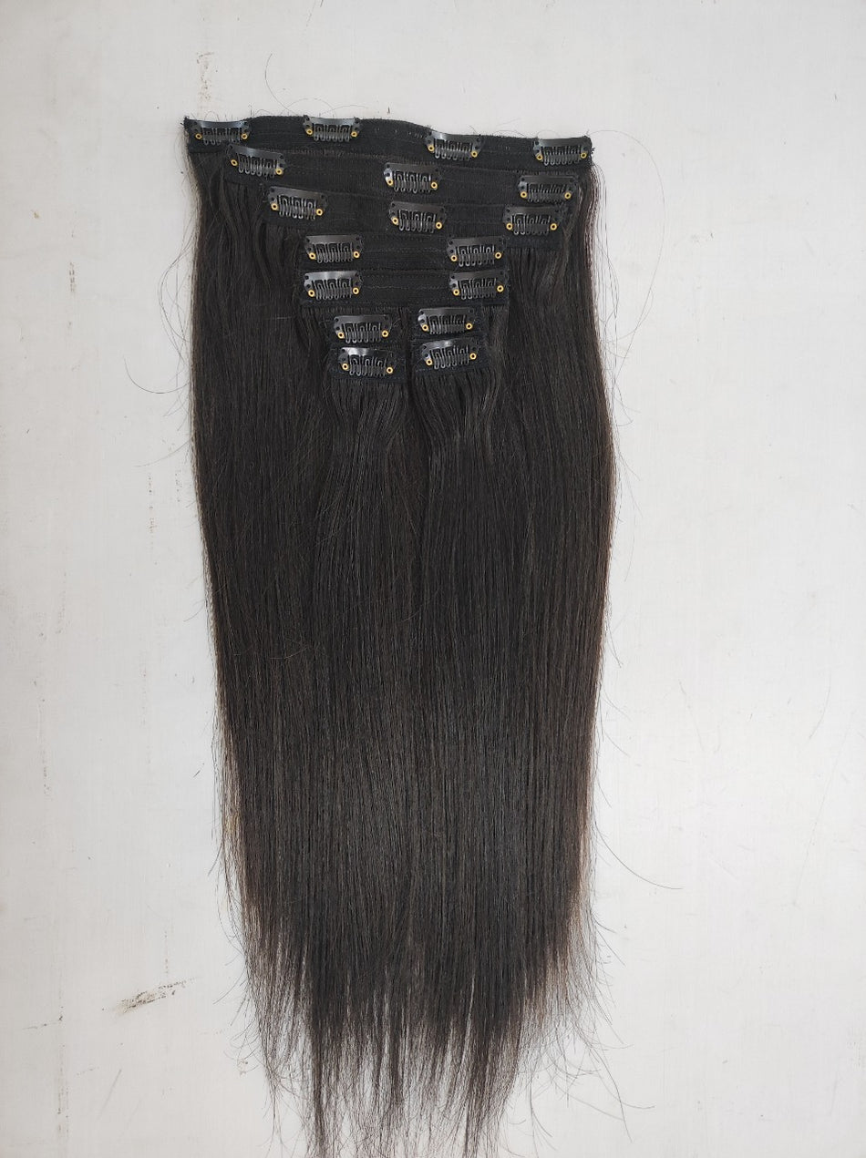 9 Piece Clip-In Extensions - Natural Straight