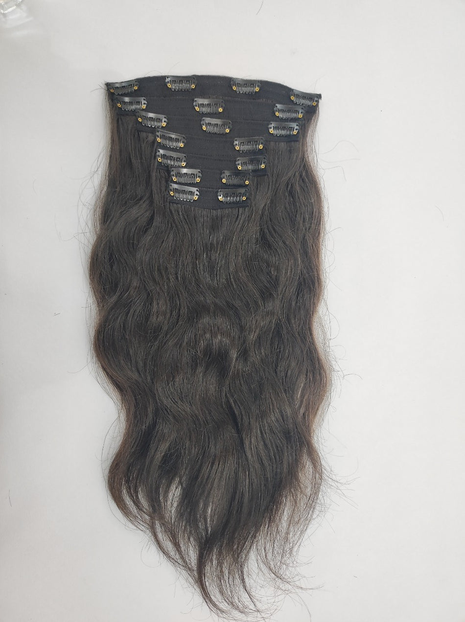 9 Piece Clip-In Extensions - Natural Wavy