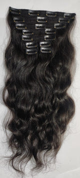 9 Piece Clip-In Extensions - Natural Wavy