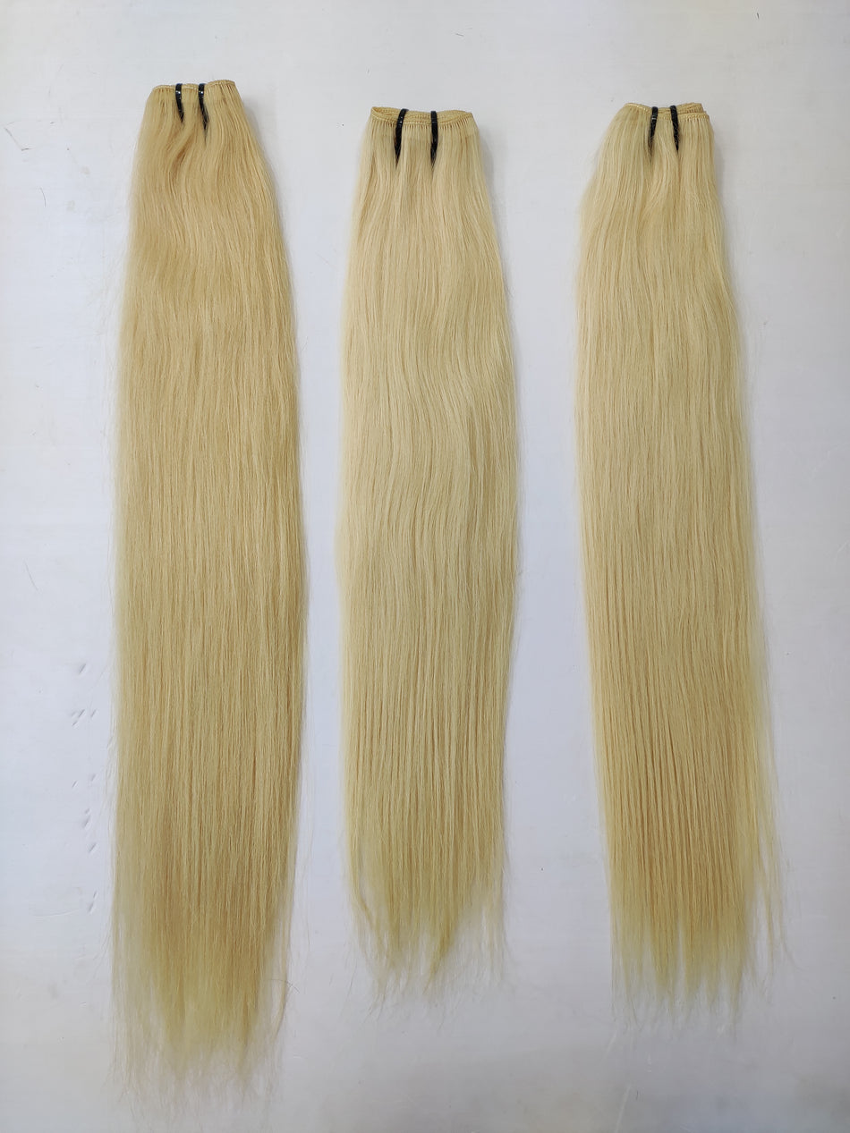 Blonde Machine Weft Hair Extensions