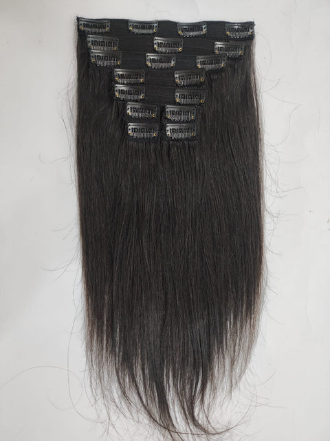 9 Piece Clip-In Extensions - Natural Straight
